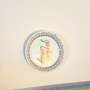 Glass "Go Be Lovely" jewerly bowel